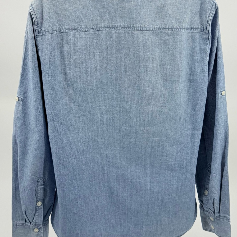 J. Crew "Perfect Fit" Blue Chambray Button Down Pocket Shirt LS Women's Small S - Picture 3 of 9